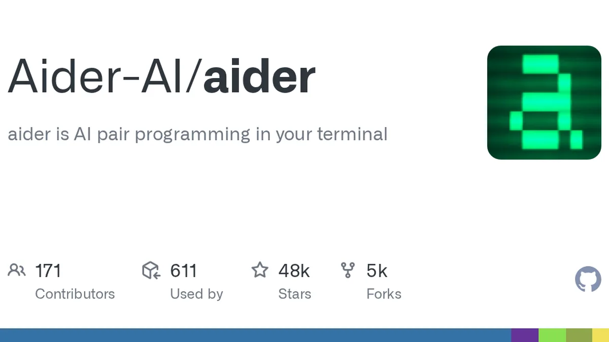 Aider GitHub project preview and development overview