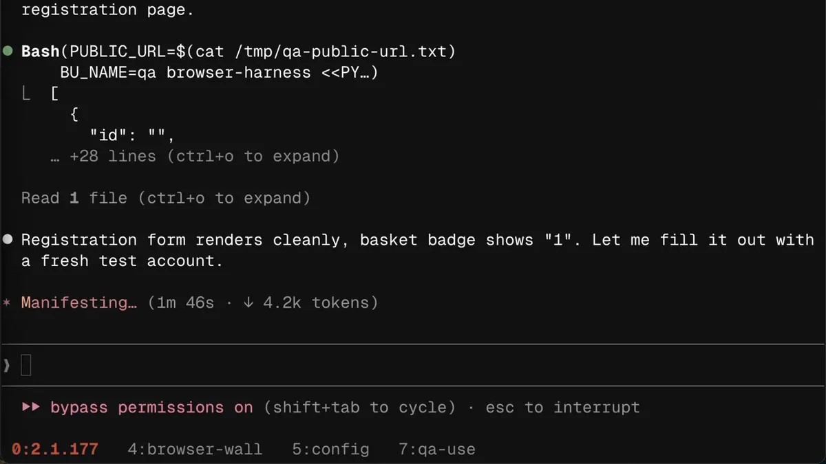 Browser Use question answering browser demo
