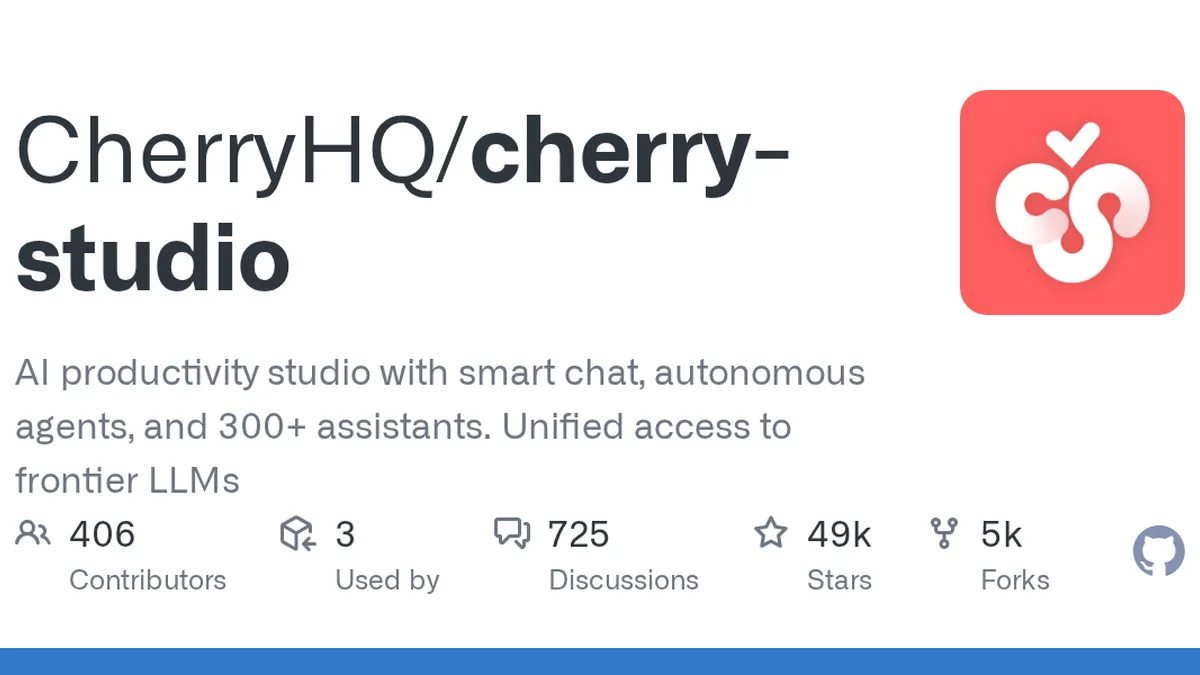 Cherry Studio GitHub project preview and development overview