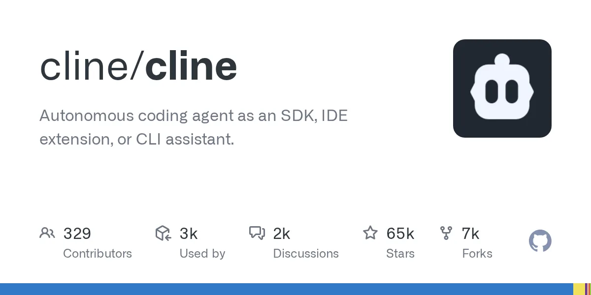 Cline official project interface or overview