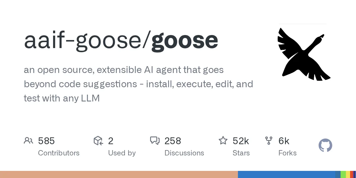 Goose official project interface or overview