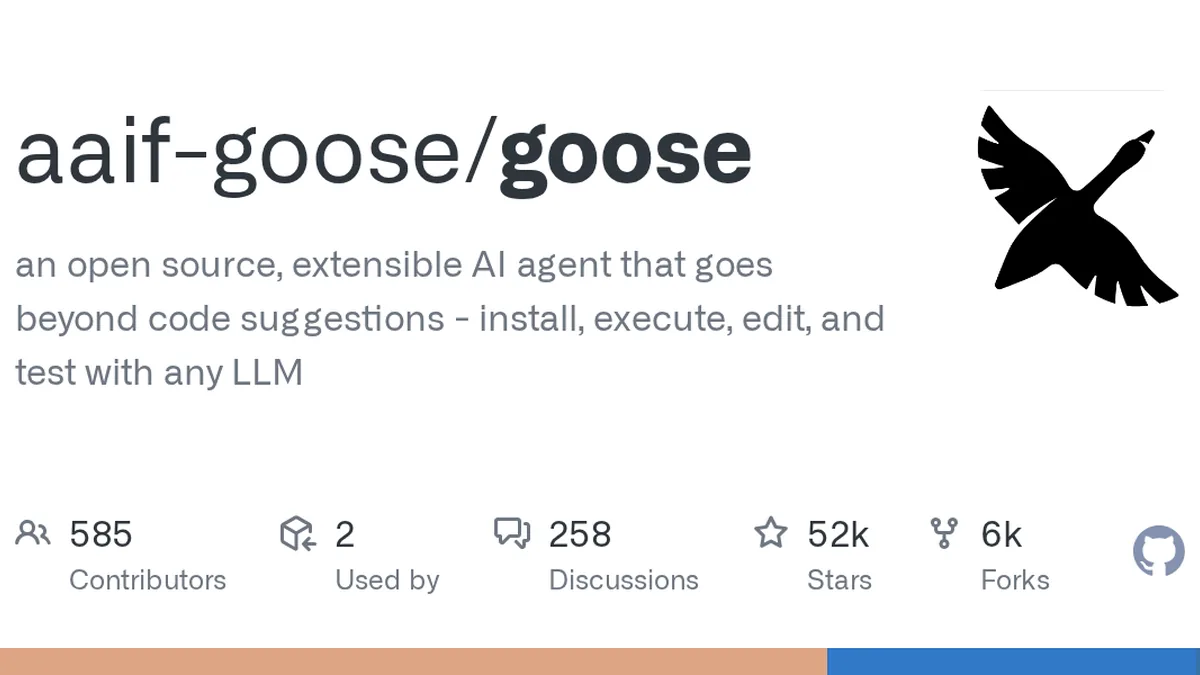 Goose GitHub project preview and development overview