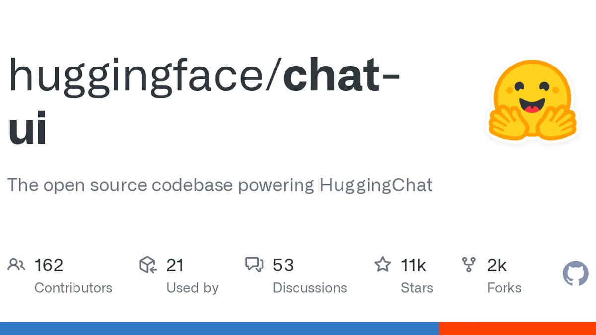 Hugging Face Chat UI GitHub project preview and development overview