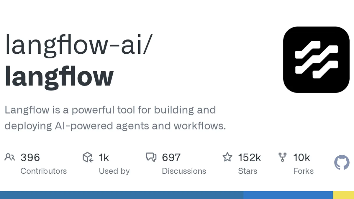 Langflow GitHub project preview and development overview