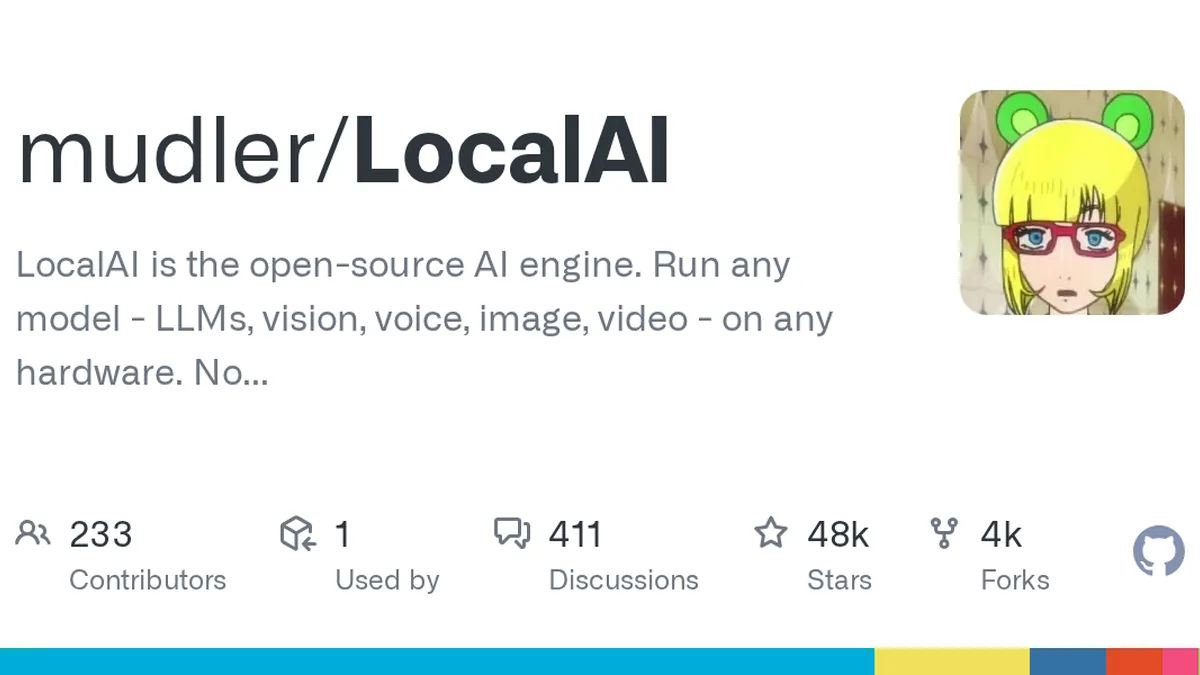 LocalAI GitHub project preview and development overview