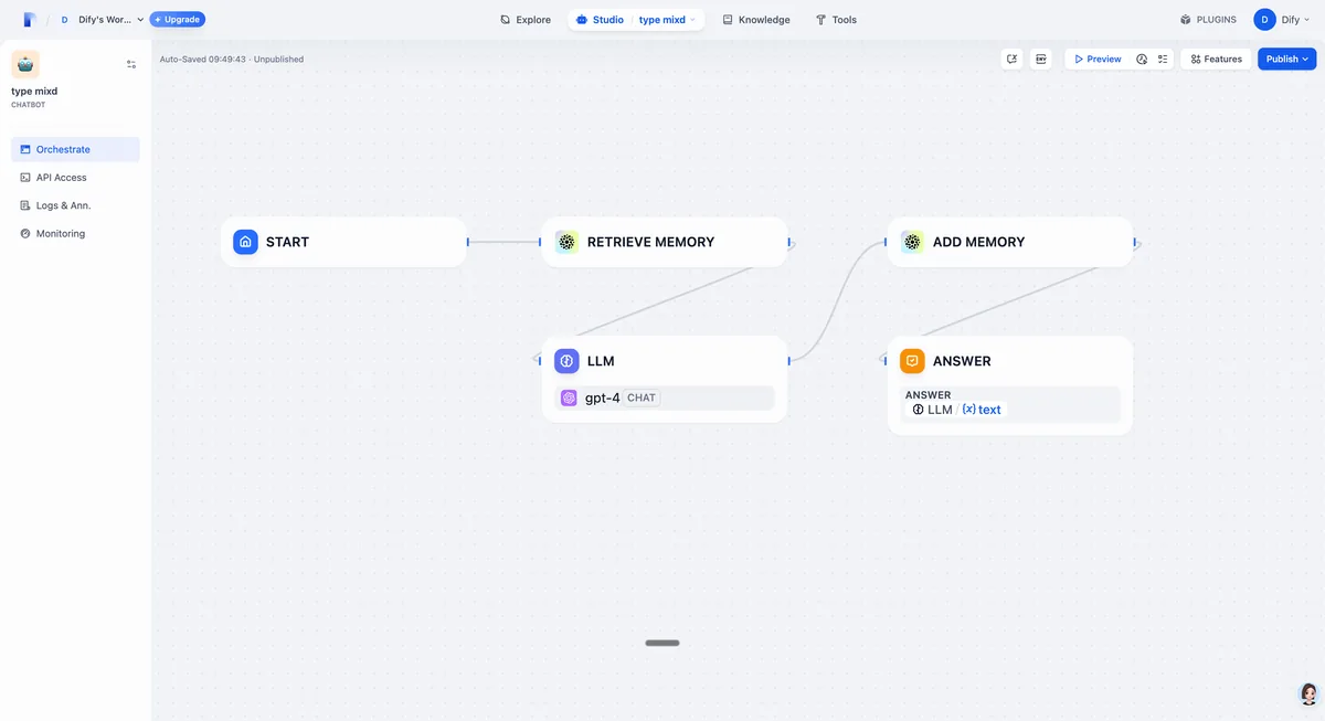Mem0 and Dify memory integration