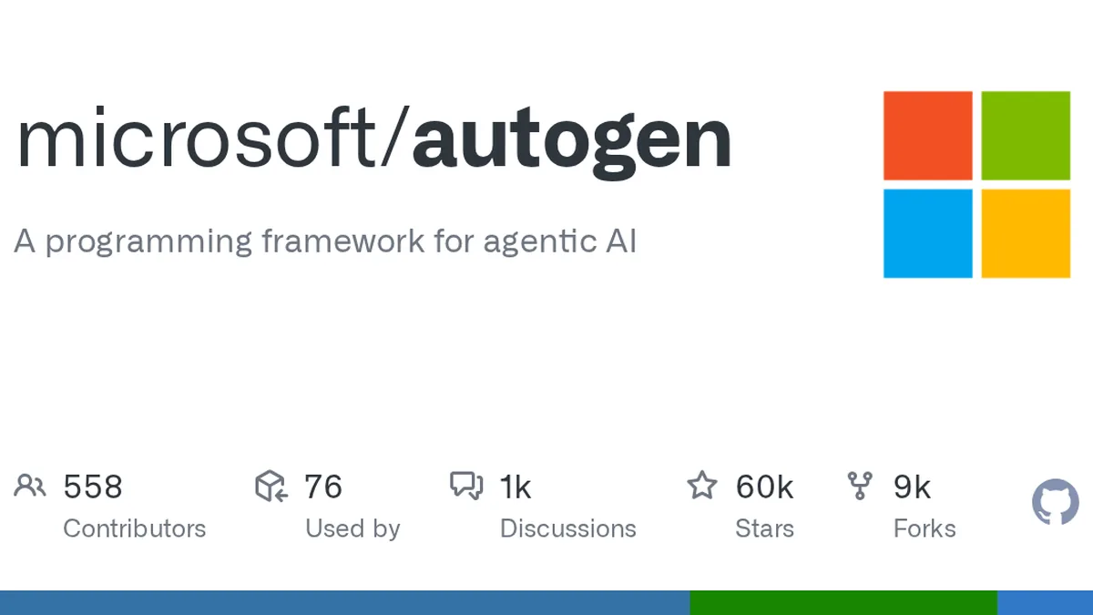 Microsoft AutoGen GitHub project preview and development overview