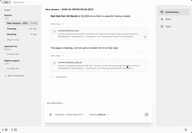 OpenWork browser automation task