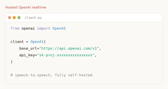 Speech-to-Speech OpenAI Realtime endpoint switch
