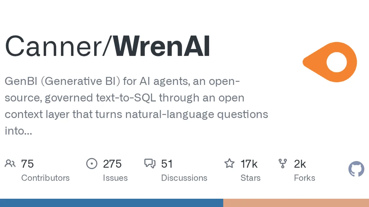 Wren AI GitHub project preview and development overview